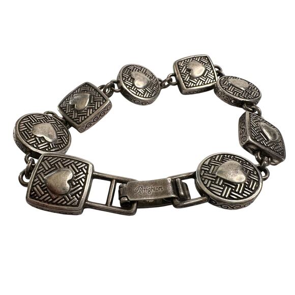 Brighton Heiress Crystal Link Bracelet, Hearts on Back Side instead of Crystals - Picture 2 of 16